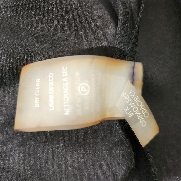 CALVIN KLEIN Minimalist Stretchy Sleeveless Gold MK Black Dress Size 6 LIKE NEW! - Picture 13 of 16